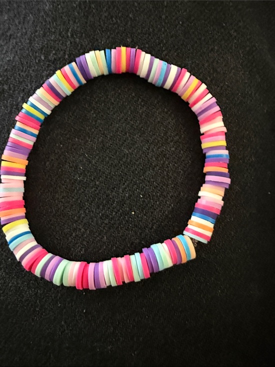 Queenapril Jewelry - Colorful Multicolor Bead Disc Stretch Bracelet - Women’s Jewelry